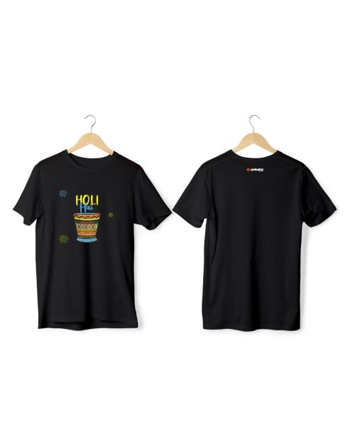 Greys&Blues Rangotsav Pima Round Neck T-Shirt - Black